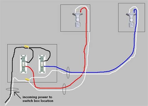 electric circuit 2 circuits in one box|3 light switches in one box.